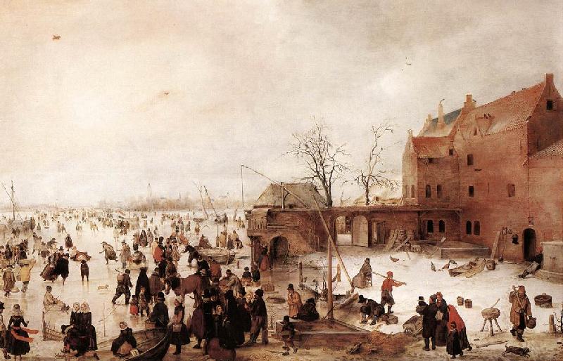 AVERCAMP, Hendrick A Scene on the Ice near a Town fg oil painting image